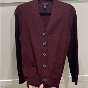 J. Crew Burgundy Cardigan Sweater